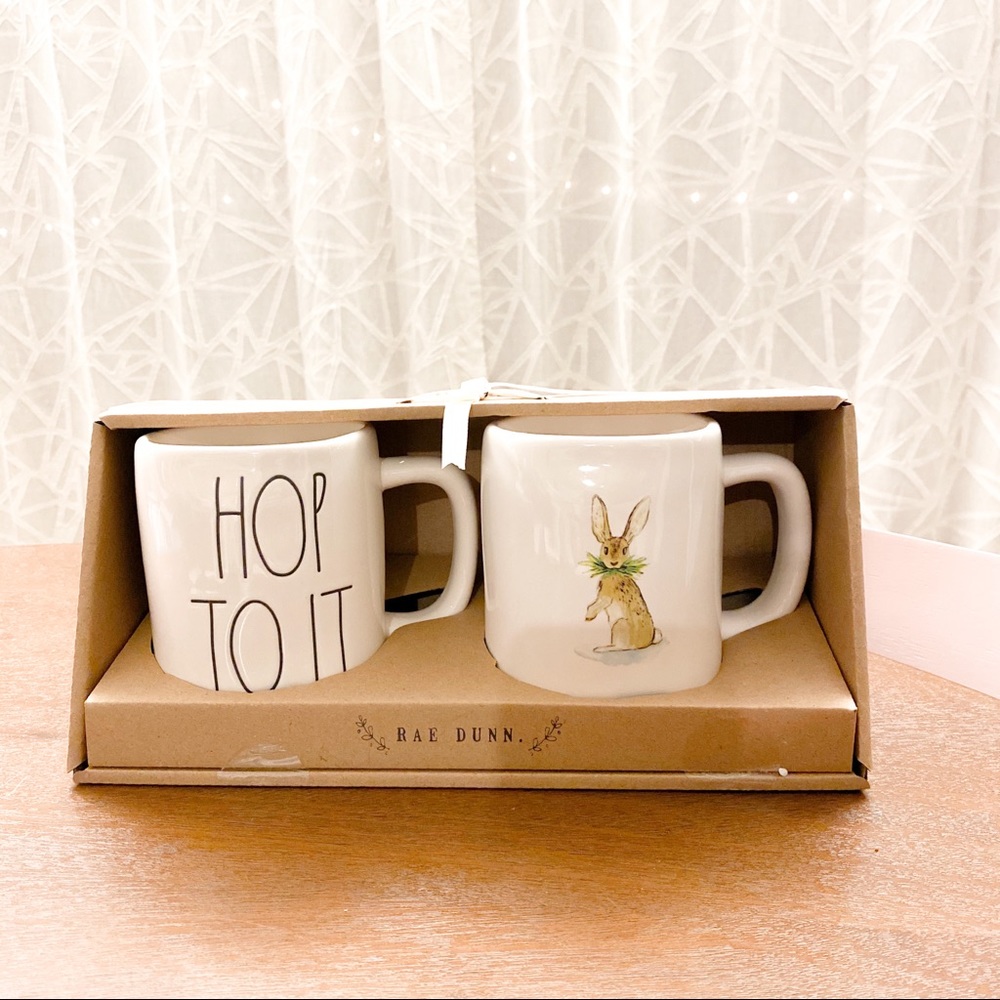 Rae Dunn Mug Set Hop To It & Bunny